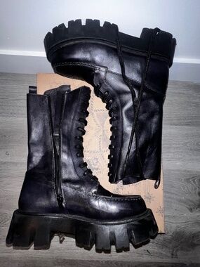 FREE PEOPLE JONES LUG SOUL LACE UP COMBAT BOOT